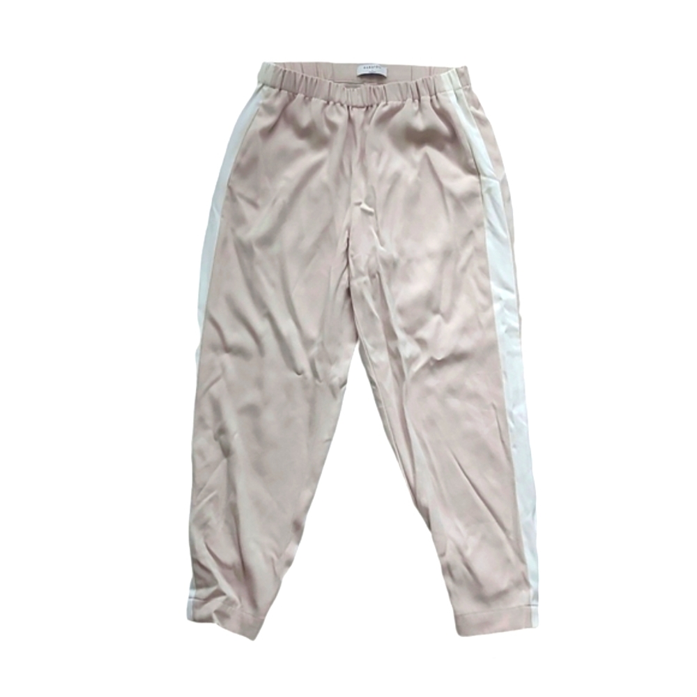 Aritzia Babaton Dexter Pant Blush pink with white tuxedo stripe size S